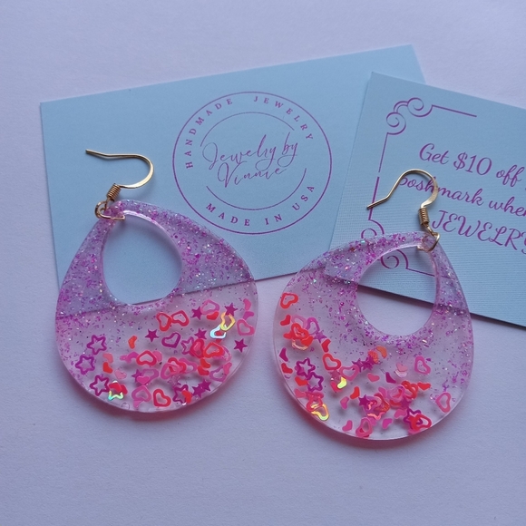 Hand Crafted Jewelry - Hand Crafted Barbie's Dreams Collection Earrings